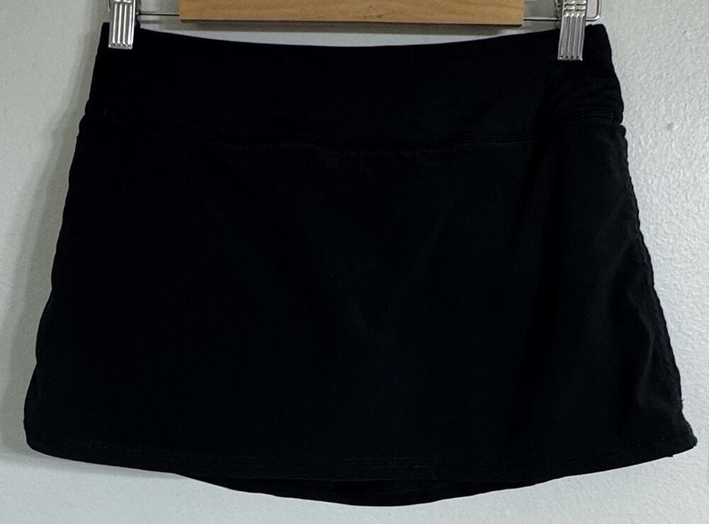 Lululemon Skort Women’s 4 Black Athletic Elastic Waist Stretch Grippers Pocket